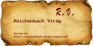 Reichenbach Virág névjegykártya